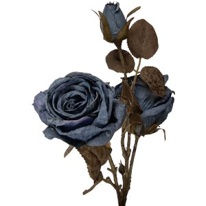 Décoration murale spirale fleur bleu-vert 12x12x70 cm Clayre & Eef