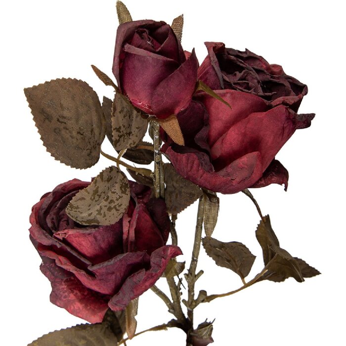 Décoration murale branche fleurie rouge-vert 12x12x70 cm