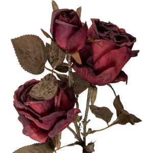 Décoration murale branche fleurie rouge-vert 12x12x70 cm