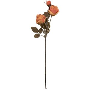 Décoration murale fleurie orange-vert 12x12x70 cm Clayre & Eef