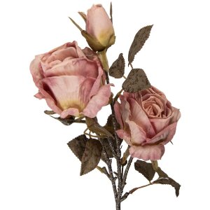 Branche décorative rose et verte Clayre & Eef 70 cm