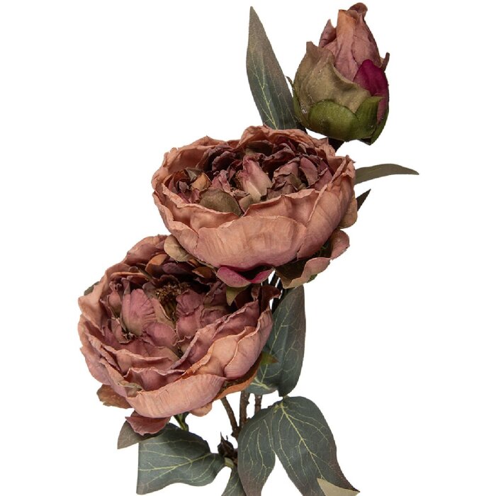 Décoration Murale Branche Fleurs Rose Vert 16x16x72 cm