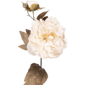 Décoration Murale Branche Florale Blanc-VERT 73x17 cm