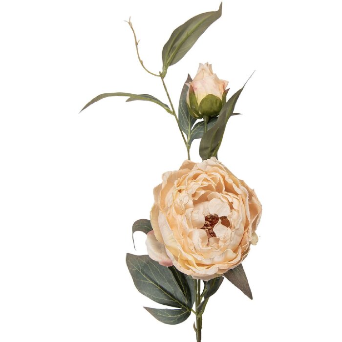 Décoration murale fleurie réaliste Clayre & Eef beige vert 14x14x83 cm