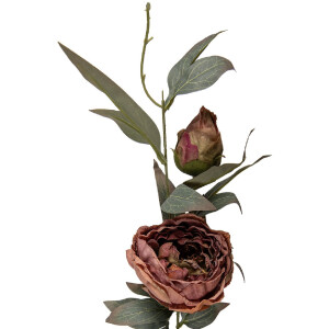 Décoration florale réaliste Clayre & Eef 14x14x83 cm rose-vert