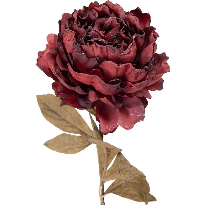 Fleur artificielle pivoine rouge de Pâques 70 cm - Clayre & Eef