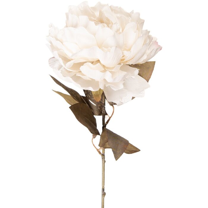 Faux fleur pivoine de mai blanc-vert 14x14x70 cm Clayre & Eef