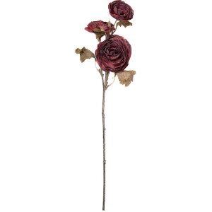 Clayre & Eef 5PL0248R Blumen-Zweig-Dekoration Rot-Grün 10x12x70 cm