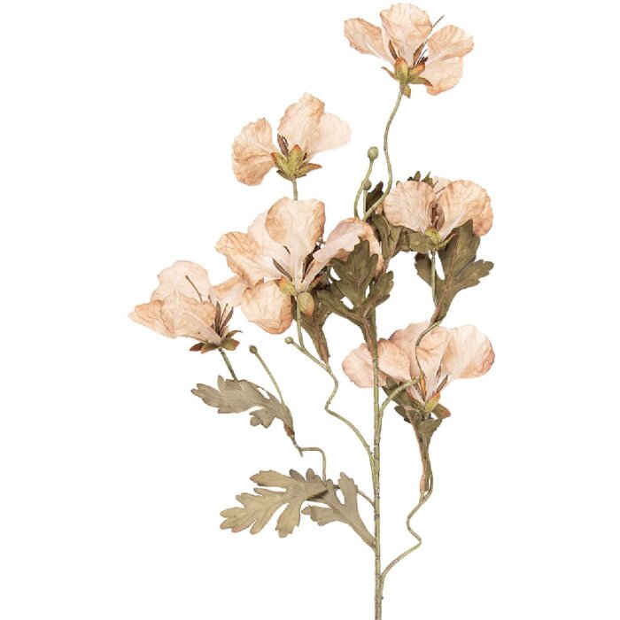 Clayre & Eef 5PL0249BE Dekoration Zweig mit Blumen Beige-Grün 8x20x82 cm