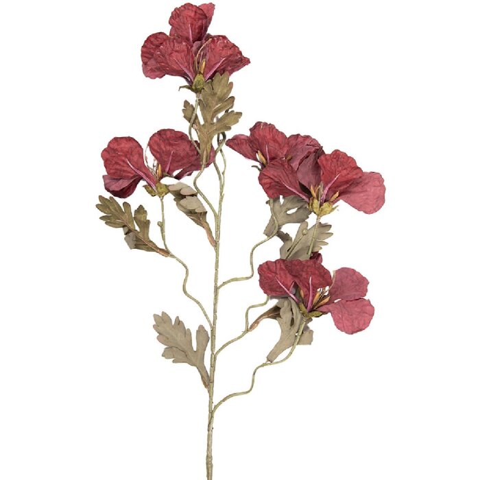 Décoration Branche Fleurs Clayre & Eef Rouge-VERT 8x21x82 cm