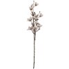 Décoration murale branche fleurs beige marron 12x15x92 cm