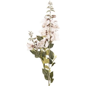 Branche décorative fleurie blanc-vert 10x13x100 cm