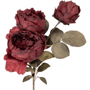 Décoration murale branche fleurie rouge-vert 12x15x52 cm