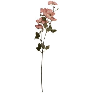 Branche Décorative Fleurs Rose & Vert...