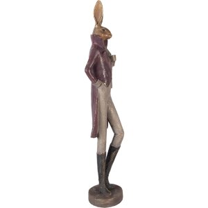Décoration Lapin Or Rouge 16x14x75 cm – Clayre & Eef
