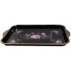 Tablette décorative Clayre & Eef 66438, noir-rose, 38x27x2 cm