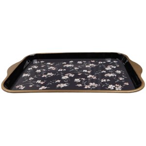 Tablette Clayre & Eef 66439, noir et blanc, 38x27x2 cm