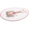 Plat de table Clayre & Eef 66443, blanc avec accent rose
