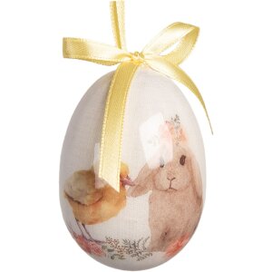 Décoration suspendue œufs set de 9 bleu-blanc Ø 5x8 cm