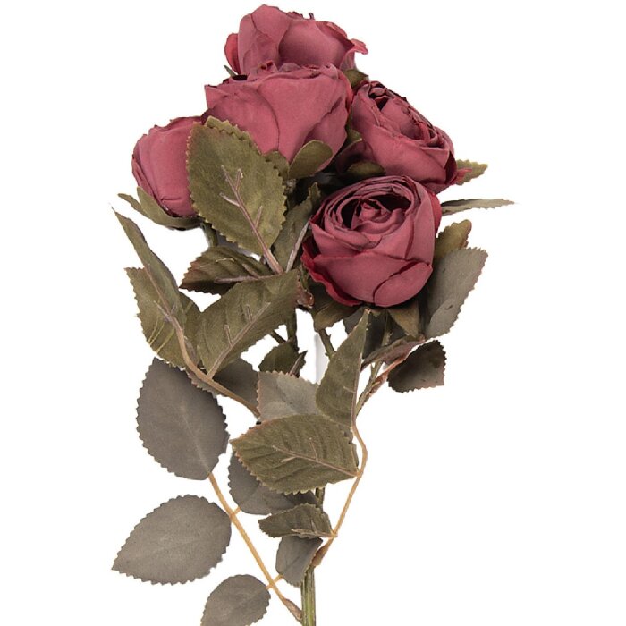 Décoration Branche Fleurs Rouge-Verte Clayre & Eef 8x13x43 cm