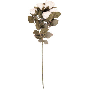 Clayre & Eef 6PL0416W Dekoration Zweig mit Blumen Beige und Grün 8x13x43 cm