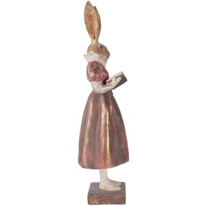 Décoration Lapin Doré avec Accents Rouges - Clayre & Eef