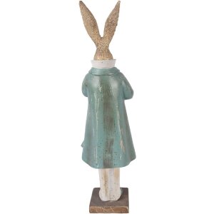 Décoration lapin doré bleu 14x11x48 cm - Clayre & Eef