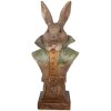 Statue lapin doré-vert Clayre & Eef 12x8x26 cm