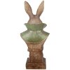 Statue lapin doré-vert Clayre & Eef 12x8x26 cm