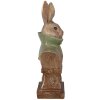 Statue lapin doré-vert Clayre & Eef 12x8x26 cm