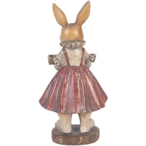 Décoration Lapin Clayre & Eef Beige Rouge 10x8x20 cm