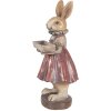 Décoration Lapin Clayre & Eef Beige Rouge 10x8x20 cm