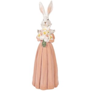 Décoration Lapin Clayre & Eef Blanc et Rose 18x16x53 cm