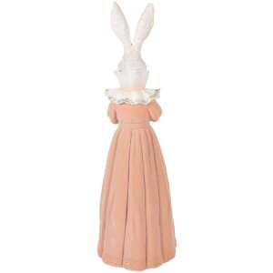 Décoration Lapin Clayre & Eef Blanc et Rose 18x16x53 cm