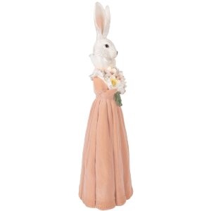 Décoration Lapin Clayre & Eef Blanc et Rose 18x16x53 cm