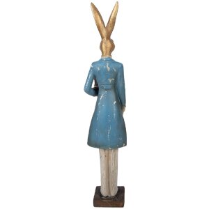 Décoration lapin Clayre & Eef doré-bleu 7x6x32 cm