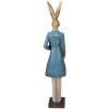 Décoration lapin Clayre & Eef doré-bleu 7x6x32 cm