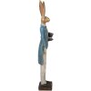 Décoration lapin Clayre & Eef doré-bleu 7x6x32 cm