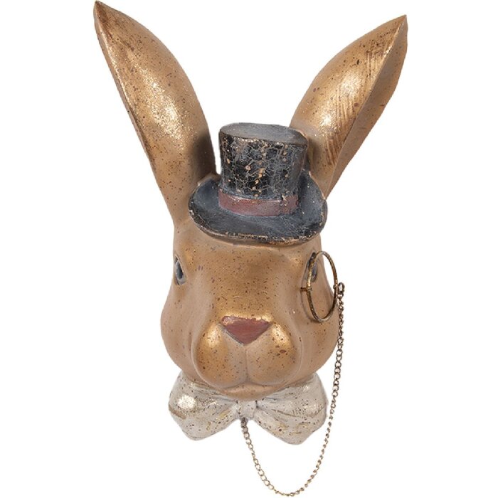 Décoration Lapin Clayre & Eef Doré Noir 17x11x25 cm