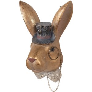 Décoration Lapin Clayre & Eef Doré Noir 17x11x25 cm