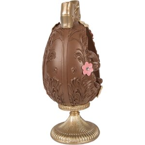 Décoration œuf lapin marron doré Ø 12x26 cm - Clayre & Eef