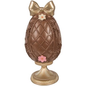 Décoration œuf lapin marron doré Ø 12x26 cm - Clayre & Eef