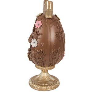 Décoration œuf lapin marron doré Ø 12x26 cm - Clayre & Eef