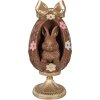 Décoration œuf lapin marron doré Ø 12x26 cm - Clayre & Eef