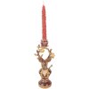 Bougeoir Cerf Violette-Or Clayre & Eef 14x11x31 cm