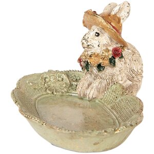 Assiette décorative lapin Clayre & Eef 14x11x8 cm