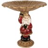 Décoration Père Noël avec assiette Clayre & Eef doré rouge 24x19x24 cm