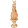 Décoration Lapin sur Oeuf Brun-Gold Ø8x27cm Clayre & Eef