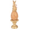 Décoration Lapin sur Oeuf Brun-Gold Ø8x27cm Clayre & Eef