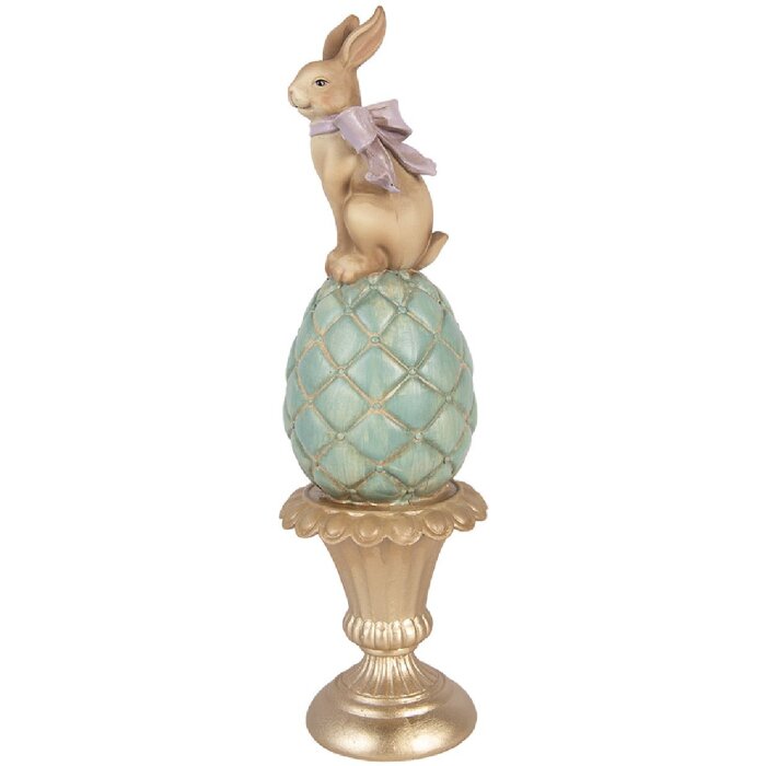 Décoration Lapin sur Œuf Clayre & Eef Ø8x29cm